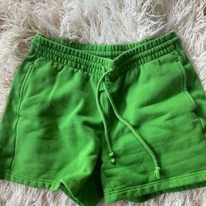 TNA green sweatshorts